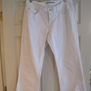EXPRESS SARULA WHITE FLARE LEG JEANS